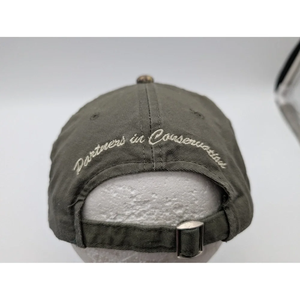 NWTF National Wild Turkey Federation Hat Olive Green Camo Adjustable Ball Cap